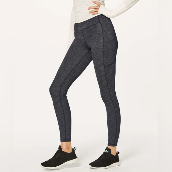 Lululemon Speed Up Tight *Full-On Luxtreme Brushed 28"Heathered Black Size 4 - Picture 1 of 14